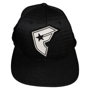 Famous Stars & Straps Black Mesh 210 Fitted Hat Cap Size 6 7/8 - 7 1/4